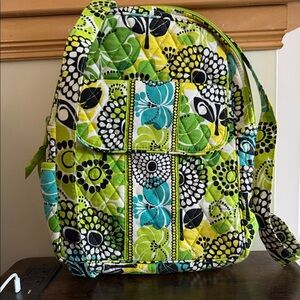 Vera Bradley Green and Blue Floral Backpack